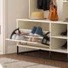 imageNovogratz Kelly Hall Tree with Bench and Shoe Storage Ivory Oak