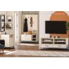imageNovogratz Kelly TV Stand with Drawers for TVs up to 55quot Ivory Oak