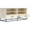 imageNovogratz Kelly TV Stand with Drawers for TVs up to 55quot Ivory Oak