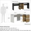 imageNovogratz Nelson 2Way Desk Black OakWhite