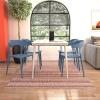 imageNovogratz Poolside Collection Felix Stacking Dining Chairs IndoorOutdoor 4Pack French BlueFrench Blue