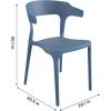 imageNovogratz Poolside Collection Felix Stacking Dining Chairs IndoorOutdoor 4Pack French BlueFrench Blue