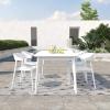 imageNovogratz Poolside Collection Felix Stacking Dining Chairs IndoorOutdoor 4Pack French BlueWhite
