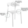 imageNovogratz Poolside Collection Felix Stacking Dining Chairs IndoorOutdoor 4Pack French BlueWhite