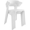 imageNovogratz Poolside Collection Felix Stacking Dining Chairs IndoorOutdoor 4Pack French BlueWhite