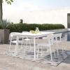 imageNovogratz Poolside Collection Felix Stacking Dining Chairs IndoorOutdoor 4Pack French BlueWhite