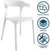 imageNovogratz Poolside Collection Felix Stacking Dining Chairs IndoorOutdoor 4Pack French BlueWhite