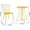 imageNovogratz Poolside Gossip Collection Heidi OutdoorIndoor 3 Piece Bistro Set Light GrayYellow