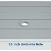 imageNovogratz Poolside Gossip Collection June OutdoorIndoor Square Dining Table Light GreyLight Grey