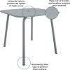 imageNovogratz Poolside Gossip Collection June OutdoorIndoor Square Dining Table Light GreyLight Grey