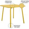 imageNovogratz Poolside Gossip Collection June Square Dining Table YellowYellow