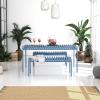 imageNovogratz Poolside Gossip Ola AllSteel Table and Bench Set French BlueFrench Blue