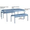 imageNovogratz Poolside Gossip Ola AllSteel Table and Bench Set French BlueFrench Blue