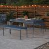 imageNovogratz Poolside Gossip Ola AllSteel Table and Bench Set French BlueFrench Blue