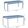 imageNovogratz Poolside Gossip Ola AllSteel Table and Bench Set French BlueFrench Blue