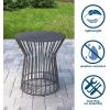 imageNovogratz Poolside Gossip Roberta OutdoorIndoor Side Table CharcoalCharcoal