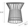 imageNovogratz Poolside Gossip Roberta OutdoorIndoor Side Table CharcoalCharcoal
