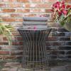 imageNovogratz Poolside Gossip Roberta OutdoorIndoor Side Table CharcoalCharcoal