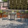 imageNovogratz Poolside Gossip Roberta OutdoorIndoor Side Table CharcoalCharcoal