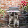 imageNovogratz Poolside Gossip Roberta OutdoorIndoor Side Table CharcoalWhite