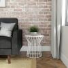 imageNovogratz Poolside Gossip Roberta OutdoorIndoor Side Table CharcoalWhite