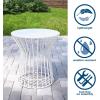 imageNovogratz Poolside Gossip Roberta OutdoorIndoor Side Table CharcoalWhite