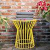 imageNovogratz Poolside Gossip Roberta OutdoorIndoor Side Table CharcoalYellow