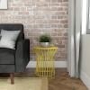 imageNovogratz Poolside Gossip Roberta OutdoorIndoor Side Table CharcoalYellow