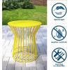 imageNovogratz Poolside Gossip Roberta OutdoorIndoor Side Table CharcoalYellow