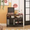 imageNovogratz Regal Double Wide Record StationAccent Cabinet Black Oak