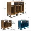 imageNovogratz Regal Double Wide Record StationAccent Cabinet Black Oak