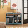 imageNovogratz Regal Double Wide Record StationAccent Cabinet Blue