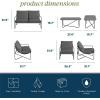 imageNovogratz Wrenn 4Piece Sling and Cushion Conversation Set by The Spanish GreenCharcoal