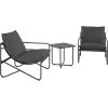 imageNovogratz Wrenn 4Piece Sling and Cushion Conversation Set by The Spanish GreenCharcoal