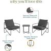 imageNovogratz Wrenn 4Piece Sling and Cushion Conversation Set by The Spanish GreenCharcoal