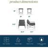 imageNovogratz Wrenn 4Piece Sling and Cushion Conversation Set by The Spanish GreenCharcoal