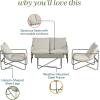 imageNovogratz Wrenn 4Piece Sling and Cushion Conversation Set by The Spanish GreenGreen