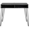 imageNovogratz Athena Computer Desk with Storage White Faux MarbleBlack Marble