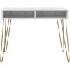 imageNovogratz Athena Computer Desk with Storage White Faux MarbleWhite Marble