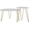 imageNovogratz Athena Nesting Tables Black Faux MarbleWhite Marble