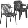 imageNovogratz Bennett Stacking Dining Chairs by The 4 Pack Charcoal