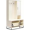 imageNovogratz Kelly Hall Tree with Bench and Shoe Storage Ivory Oak