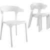 imageNovogratz Poolside Collection Felix Stacking Dining Chairs IndoorOutdoor 4Pack French BlueWhite