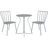imageNovogratz Poolside Gossip Collection Heidi OutdoorIndoor 3 Piece Bistro Set Light GrayLight Gray