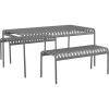 imageNovogratz Poolside Gossip Ola AllSteel Table and Bench Set French BlueCharcoal