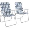 imageNovogratz Poolside Gossip Priscilla Folding Chairs 2Pack YellowFrench Blue