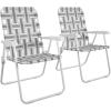 imageNovogratz Poolside Gossip Priscilla Folding Chairs 2Pack YellowGrey
