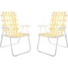 imageNovogratz Poolside Gossip Priscilla Folding Chairs 2Pack YellowYellow