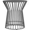imageNovogratz Poolside Gossip Roberta OutdoorIndoor Side Table CharcoalCharcoal