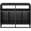 imageNovogratz Regal Double Wide Record StationAccent Cabinet Black Oak
